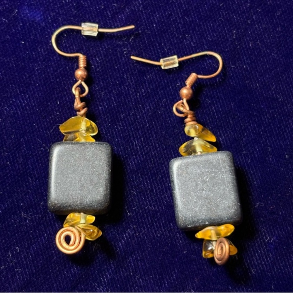 Copper & Natural Stone Earrings